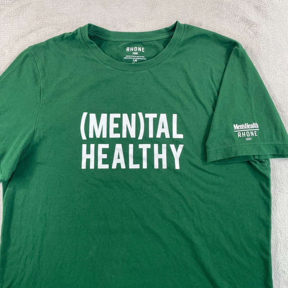 Rhone Performance Athletic T Shirt Men Large Green Men Tal Healthy Short Sleeve